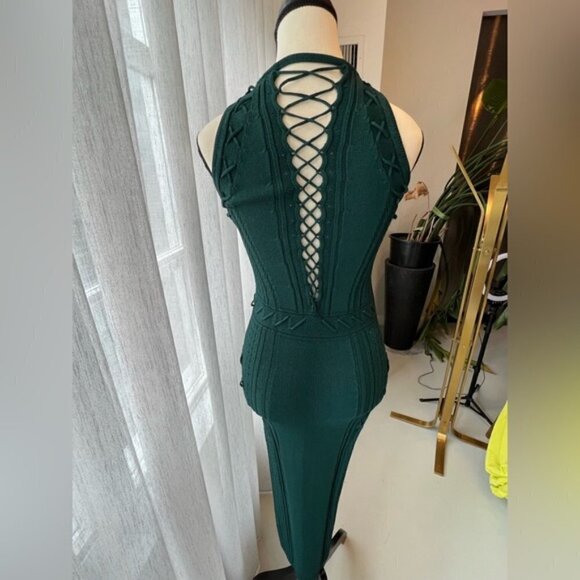 Rono Kobo Emerald Green Knit Dress - Picture 2 of 15
